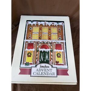NEW Vintage Neiman Marcus Christmas Advent Calendar Wooden With Doors RARE HTF!